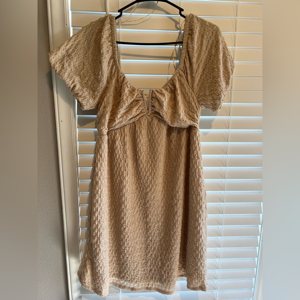 Urban Romantics Square Short Sleeve Mini Dress